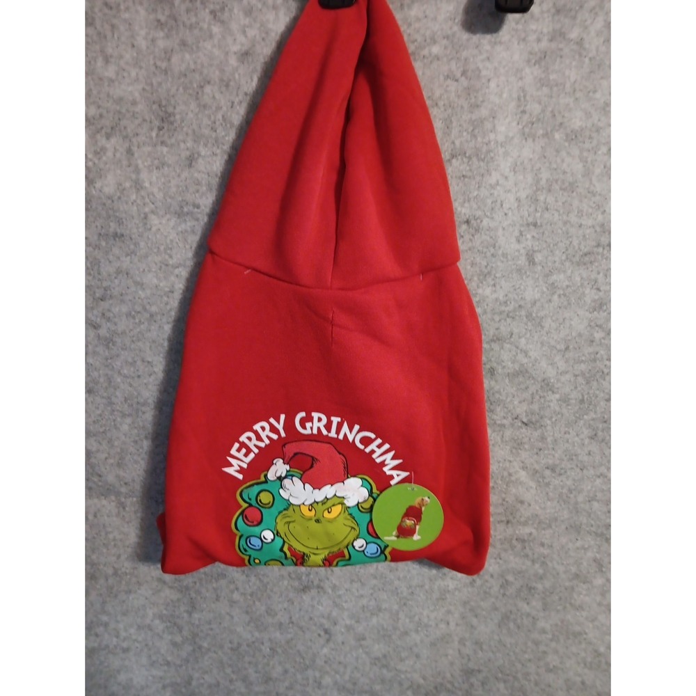 Dr. Seuss NWT Sz XS The Lil Grinch Christmas Holiday Pet Hooded PJs Dogs Red
